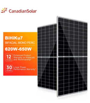 Canadia TOP BiHiKu7 N-type Bifacial TOPCon Technology CS7L 620w,625w,630w,635w,640w,645w,650w